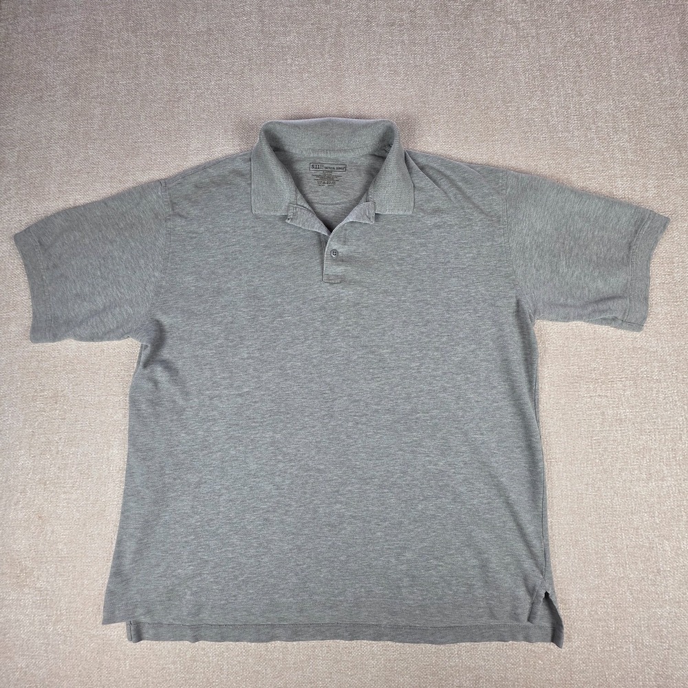 5.11 Tactical Series Polo Shirt Mens XL Gray Cotton Chest Pocket Tagless Uniform